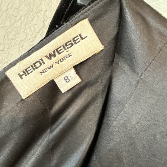 Heidi Weisel Womens Wide Leg Black Silk Velvet Pants Size 8 Fully Lined Holiday - Picture 6 of 8
